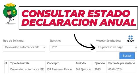 Consultar estatus Devolución Declaración Anual 2024 Saldo a Favor