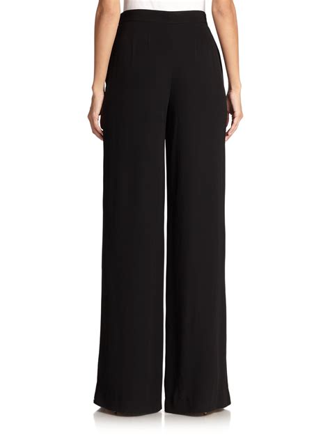 Lyst Ralph Lauren Black Label Pleated Wide Leg Pants In Black