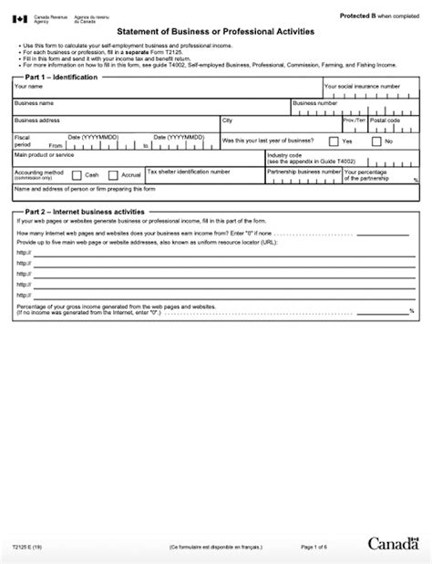 Cra Form T2125 What Is It