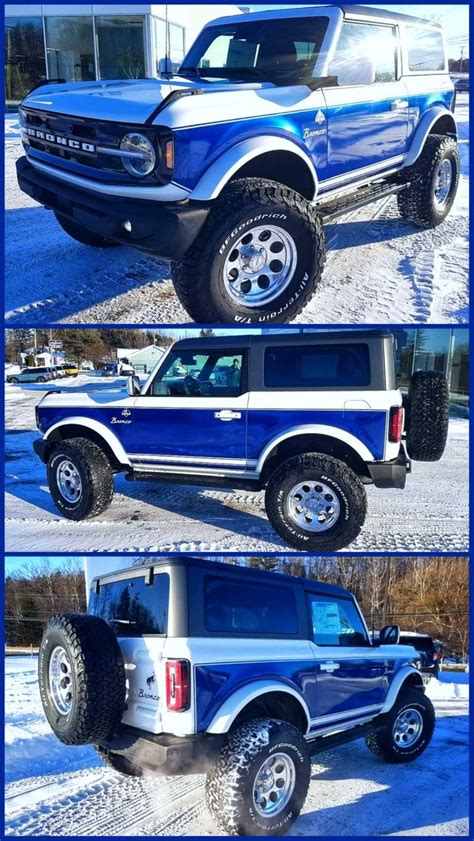 Two Tone Ford Bronco Blue And White Ford Bronco Concept Old Ford