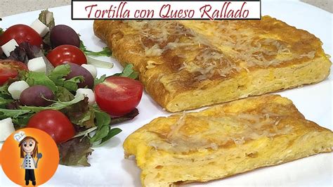 Tortilla Con Queso Rallado Receta De Cocina En Familia Youtube