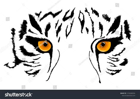 Tiger Eyes Mascot Vector Illustration Isolated Stock Vector (Royalty ...