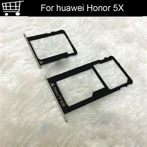 2seslot For Huawei Honor 5x Sim Card Tray Micro Sd Card Tray Holder Slot Adapter Socket