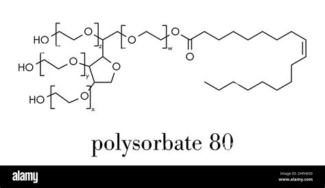 Polysorbate 80 Surfactant And Emulsifier Molecule Used In Food E433 Cosmetics And Medicines