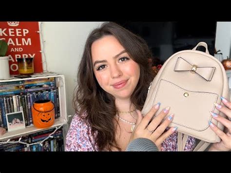 ASMR My Purse Collection Bag Tapping Leather Sounds Scratching