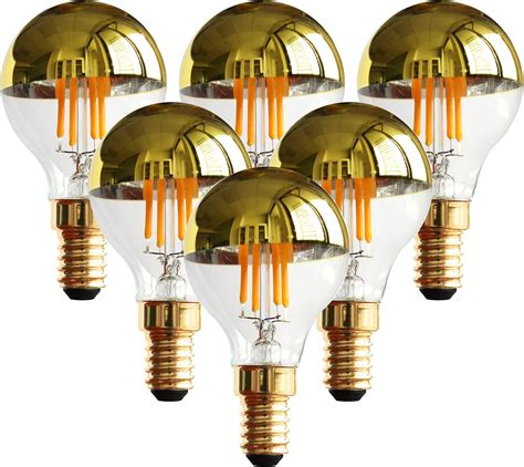 Amazon Grensk E Half Chrome Gold Top Led Light Bulbs W W