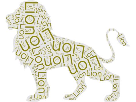 Lion Word Cloud Inkpx