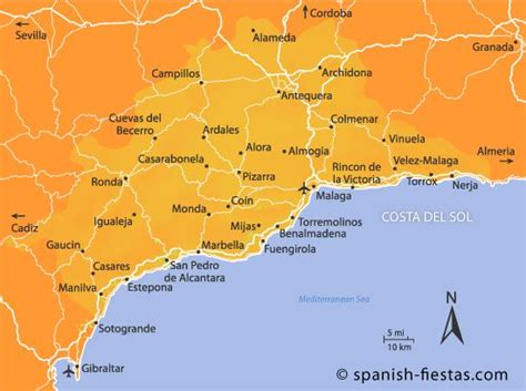 Costa del Sol Map Tourist Map, Tourist Guide, Travel Guide, Portugal ...