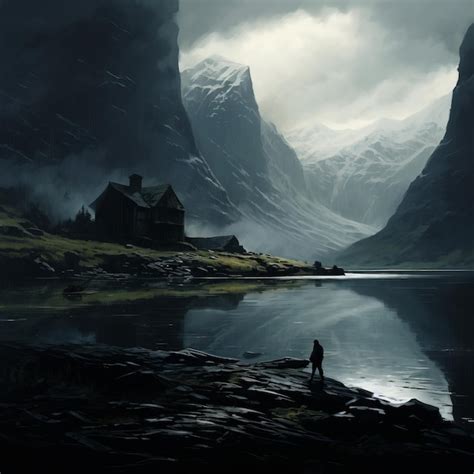 The Haunting Of Misty Mountain Sinister Movie Concept Art Depicting A