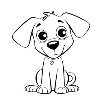 Cartoon Dogs Coloring Page PNG Transparent Images Free Download ...