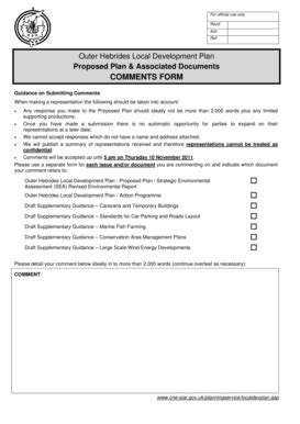 Fillable Online Cne Siar Gov Proposed Plan Associated Documents