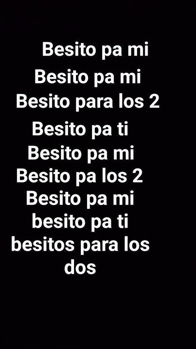 Besito Letra Pau Ft Tony Youtube