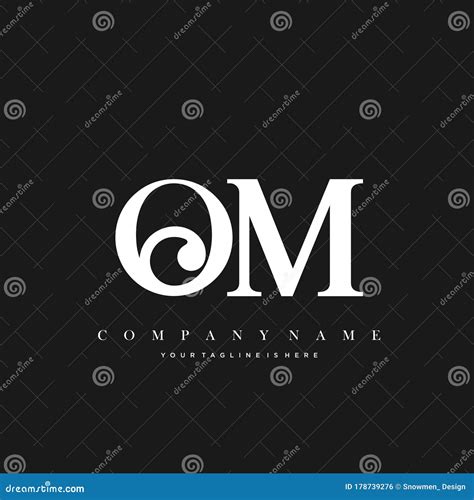 Initial Letter OM Logo Template Design Stock Vector Illustration Of