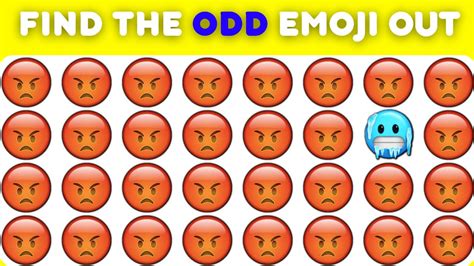 How Good Are Your Eyes Spot Odd Out Find The Odd Emoji Out