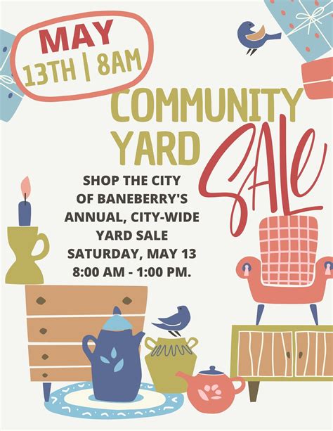 Annual Citywide Yard Sale: May 13 – City of Baneberry, Tennessee