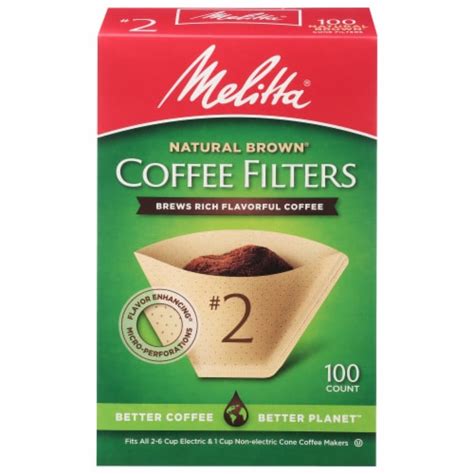 Melitta Super Premium Paper Cone Coffee Filters Natural Brown