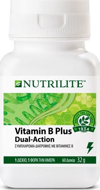 Nutrilite Vitamin B Plus Dual Action 60 ταμπλέτες Skroutz gr