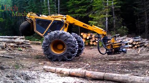 Amazing Intelligent Wood Tractor Show Skill Fastest Tree Skidder