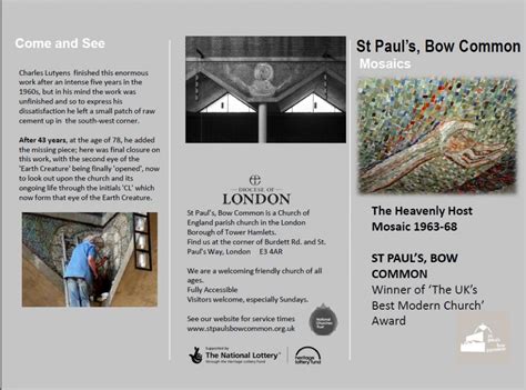 St Pauls Bow Common Tour Of The Mosaics Leaflet