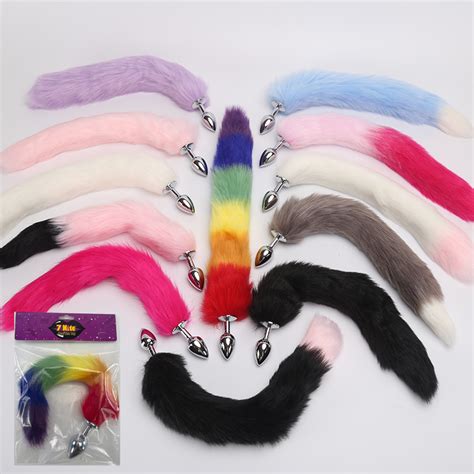 Fox Tail With Metal Anal Butt Plug S