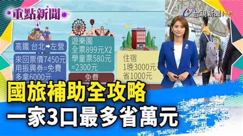 國旅補助全攻略 一家3口最多省萬元【重點新聞】 20200528 Youtube