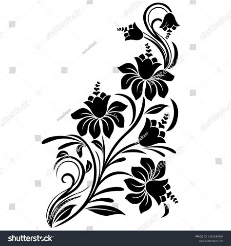 Ornamental Decorative Floral Motif Design Stock Vector Royalty Free