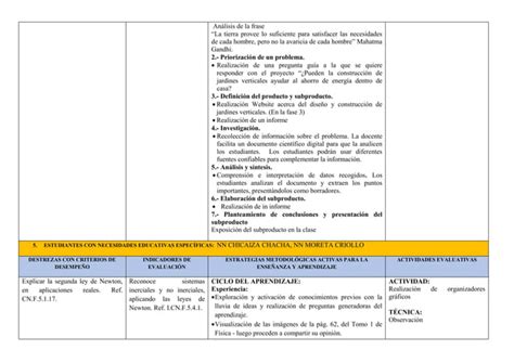 Planificaiones de la asignatura de física PPT