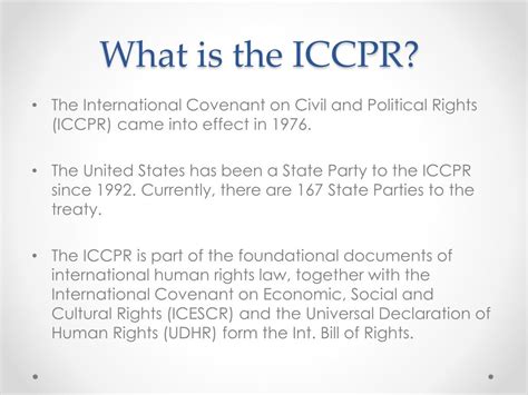 Ppt Implementing The Iccpr The Human Rights Committee’s 2013 Review Of The U S Powerpoint