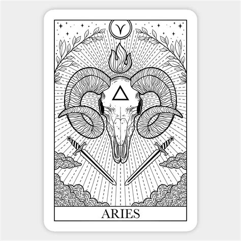 Zodiac Sign Tarot Card Aries By Occultomastore Tarot Card Tattoo