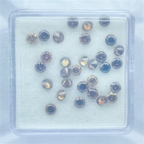 30 Pcs Diamant 2 02 Ct Rond Fancy Mix Color VS1 I1 Catawiki