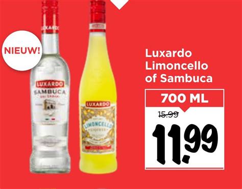 Luxardo Limoncello Of Sambuca Aanbieding Bij Vomar Voordeelmarkt