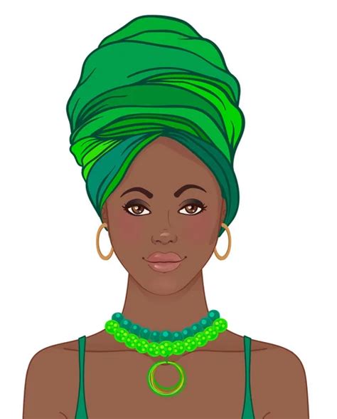 African Woman In Turban Stock Illustration By ©vgorbash 37518155