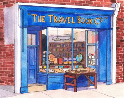 Notting Hill Travel Bookshop Watercolor Print Etsy