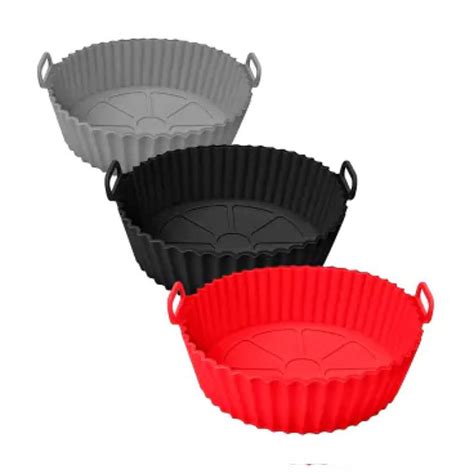 Forma De Silicone Para AirFryer Redonda 20x6 5 CM Loja Doca