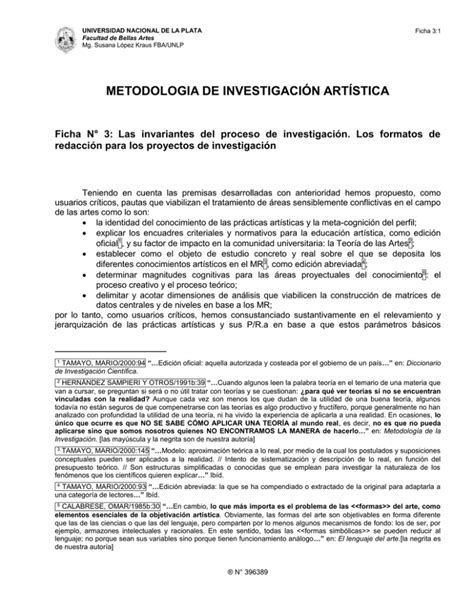 Metodologia De Investigaci N Art Stica