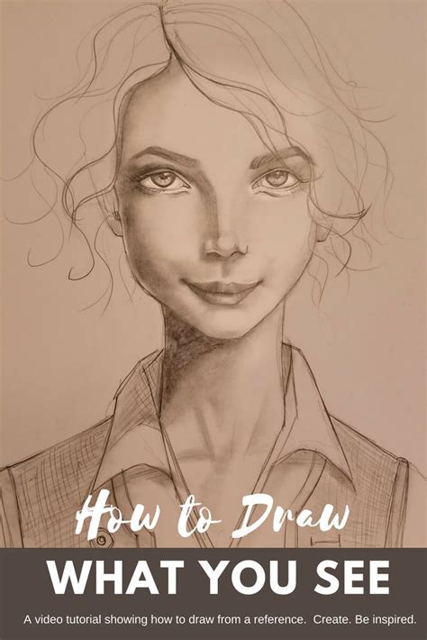 A Drawing Of A Womans Face With The Words How To Draw What You See