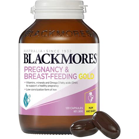 Blackmores Pregnancy Breastfeeding Gold Vitamin Capsules 120 Pack