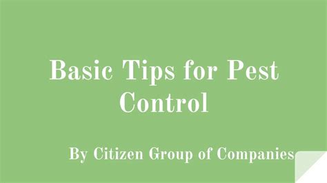 Ppt Pest Control Services Dubai Citizen Group Uae Powerpoint Presentation Id7942701