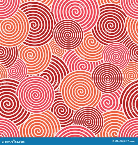 Fondo Inconsútil Espiral Rojo Moderno Del Vector Ilustración del Vector