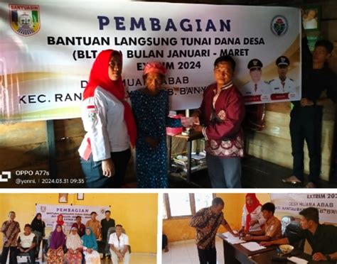 Bantuan Langsung Tunai Sukses Di Salurkan Pemerintah Desa Muara Abab