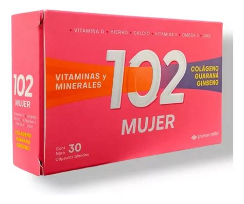 102 Mujer Vitaminas Minerales Colágeno Y Energizante Capsula