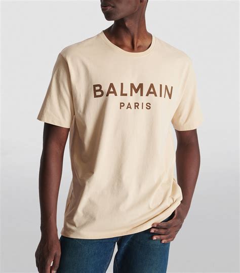 Mens Balmain neutrals Balmain Paris Logo T-Shirt | Harrods UK