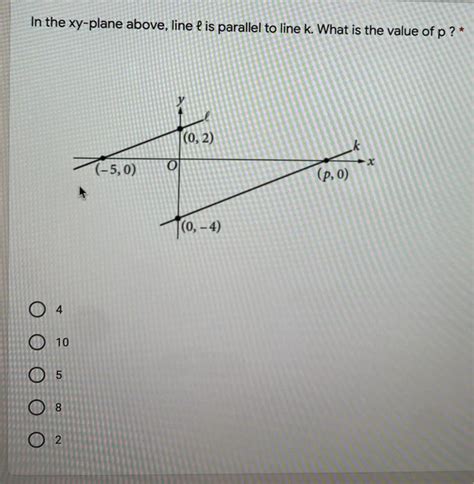 Solved In The Xy Plane Above Line L Is Parallel To Line K Chegg