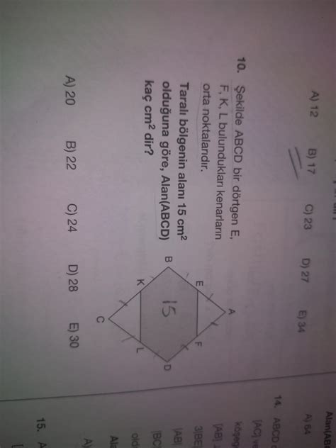 10 Sınıf matematik dortgenler geometri bilmeyen yapmasın Eodev