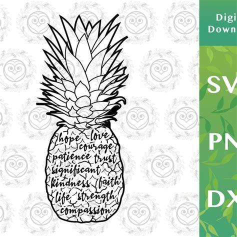 Pineapple Laser Cut Files Etsy