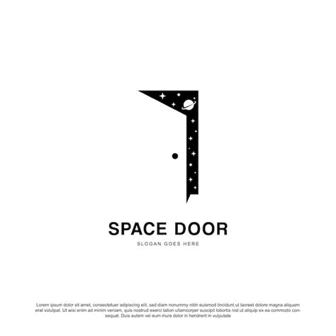 Premium Vector Creative Space Door Logo Design Door And Universe Vector