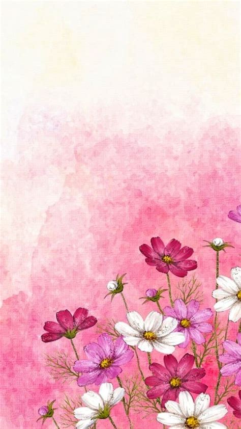 Hoja Flores Iphone In 2019 Watercolor Flowers Hd Phone Wallpaper Pxfuel