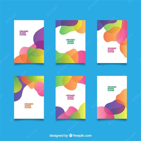 Free Vector Cover Template Collection With Organic Shapes