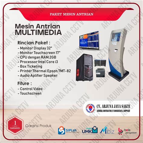 PAKET MESIN ANTRIAN MULTIMEDIA