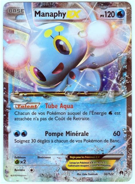 Karte Pok Mon Manaphy Ex Holo Pv Serie Xy Bruch Turbo Xy